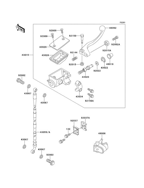 Front master cylinder(kx80-s6/v6)