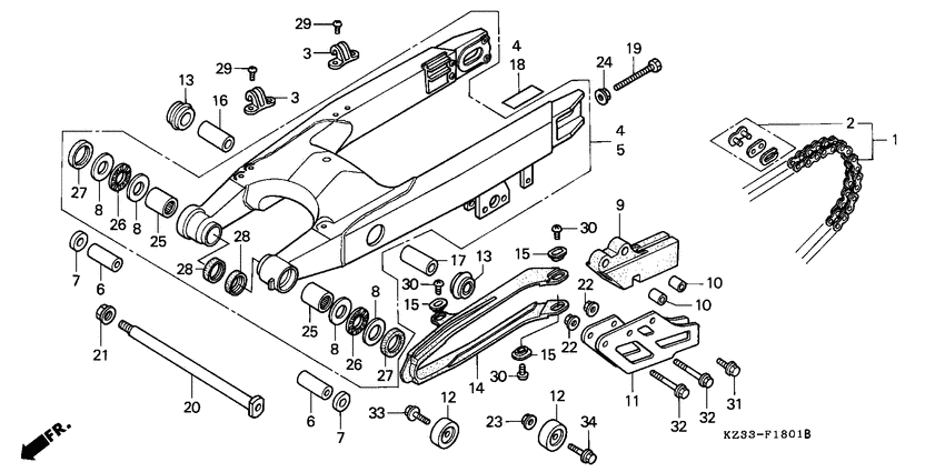 Swingarm/drive chain