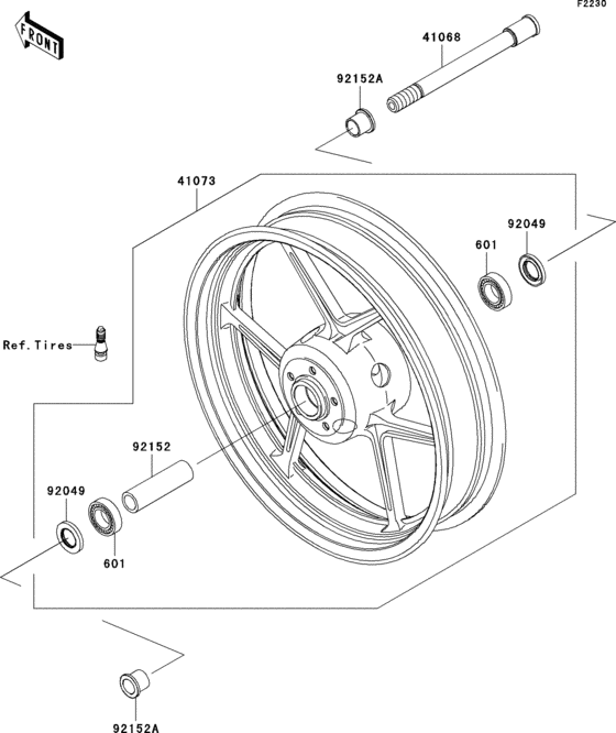 ZR750 Переднее колесо