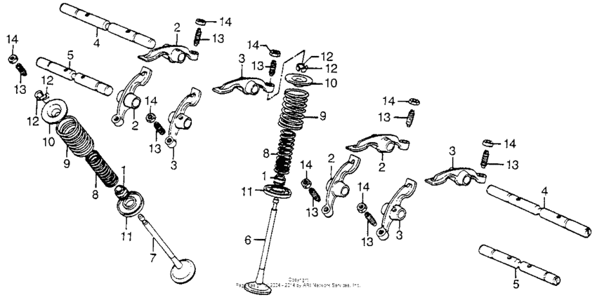 Valve + rocker arm