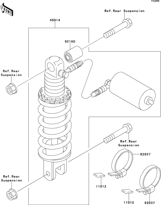 ZX750 Амортизатор