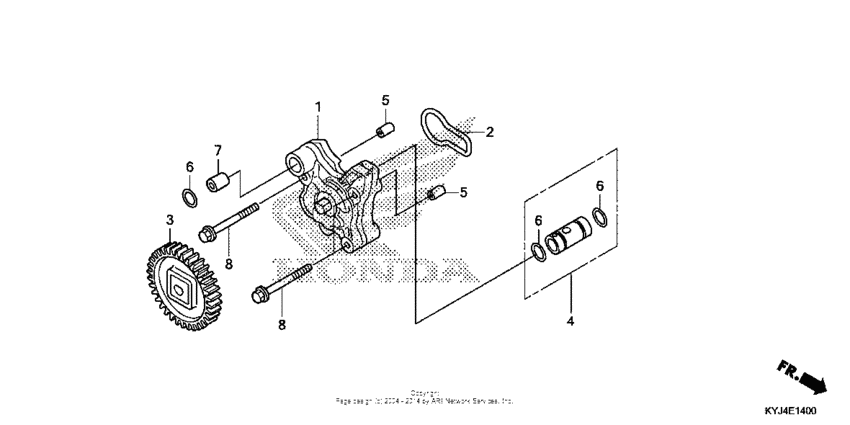 CBR250R Масляный насос