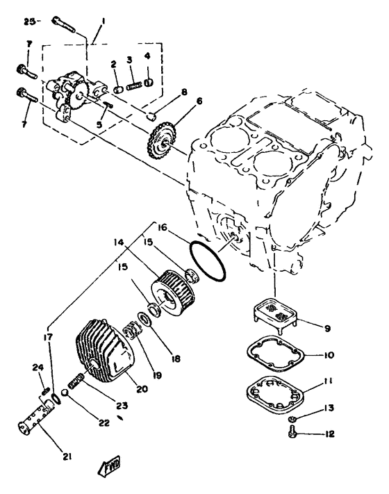 Oil pump. oil cleaner
