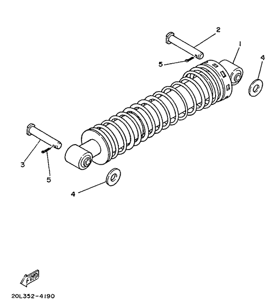 DT50MX Задняя подвеска