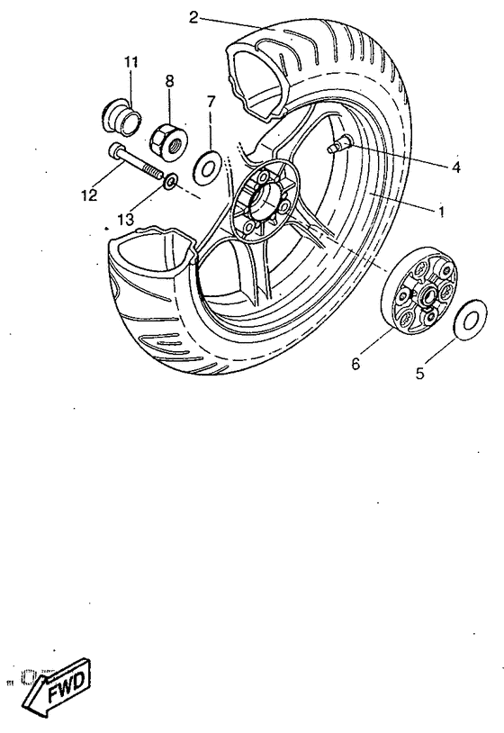 YQ50 Переднее колесо