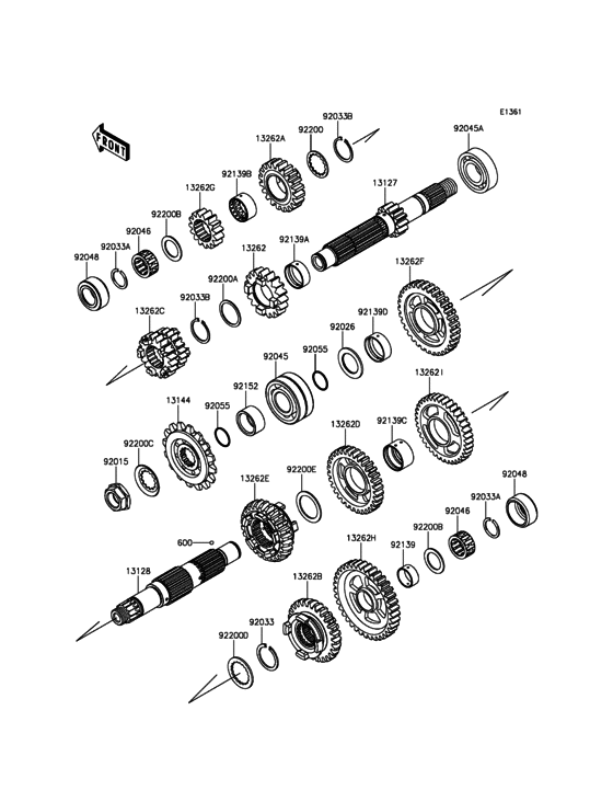 ZX636 Трансмиссия