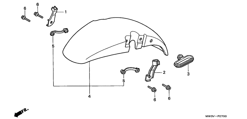 CB750F Переднее крыло