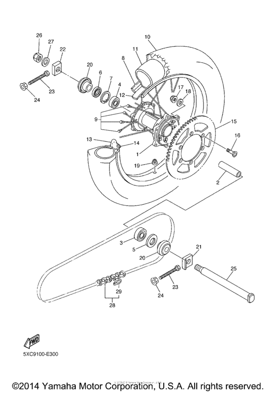 YZ250FSPV Переднее колесо