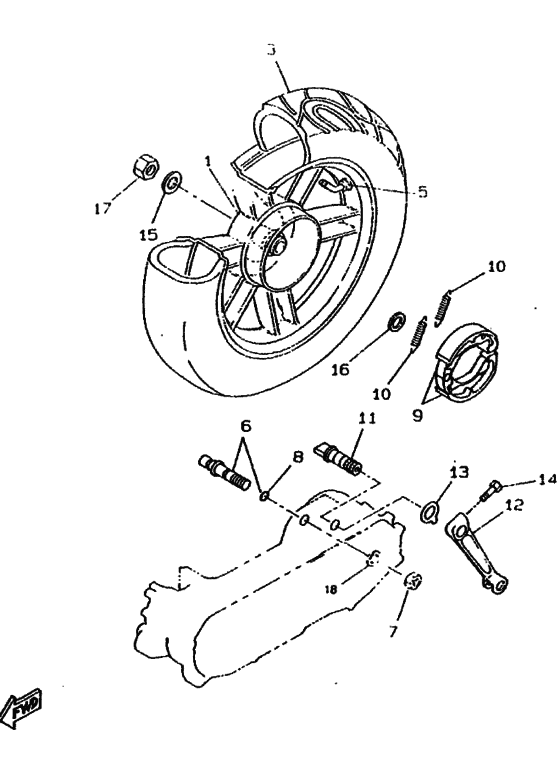 Rear wheel complete assy