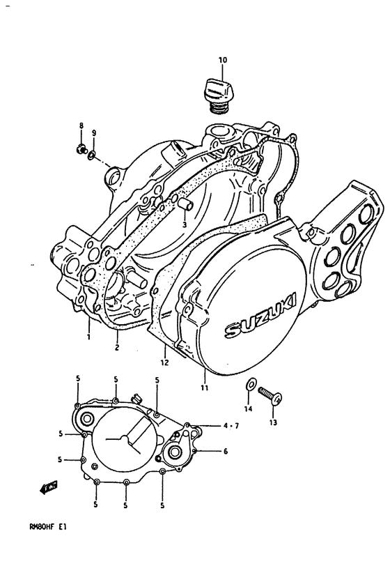 Crankcase cover ass`y  (v