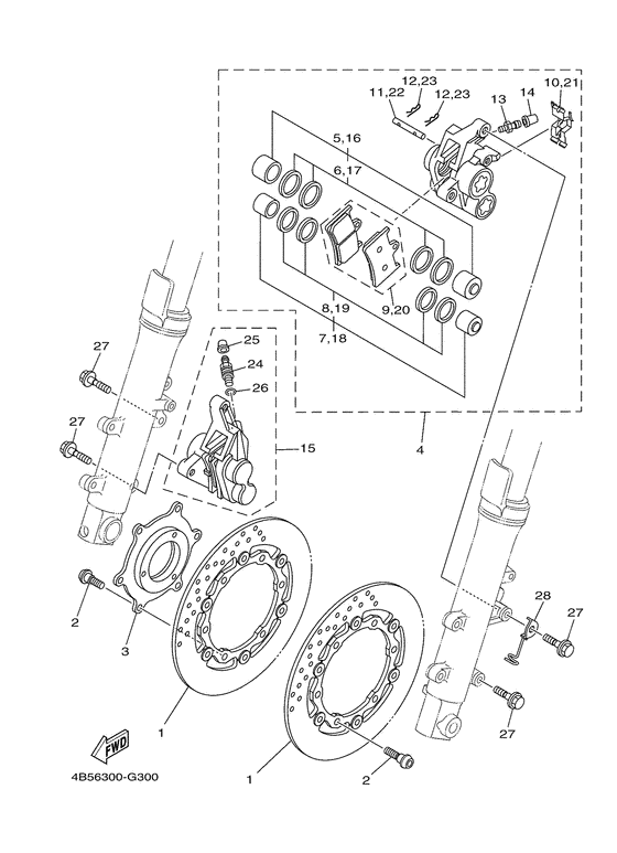 XP500A Передний суппорт