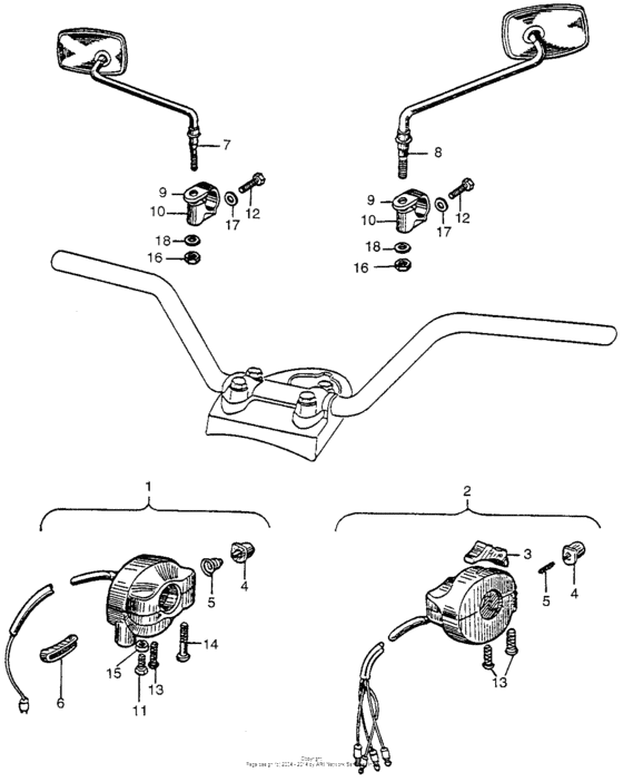 Turn signal switch + horn switch (2)