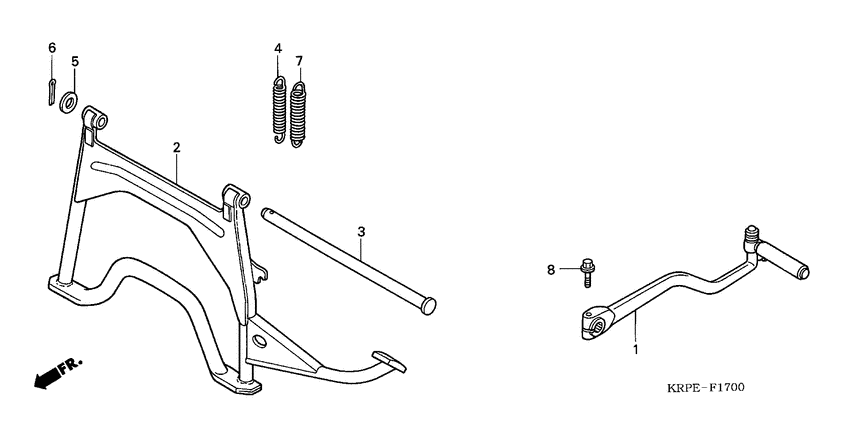 Kick starter arm/stand