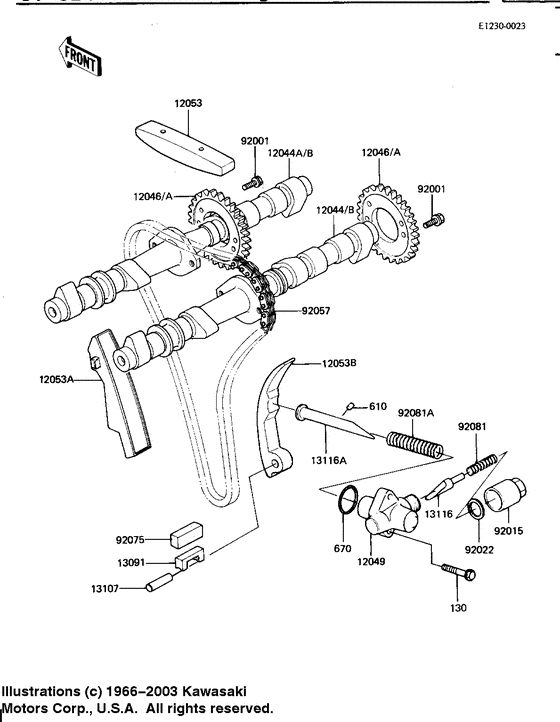 KZ1100 Camshafts / chain / tensioner