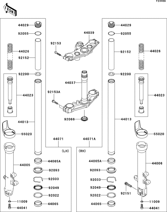 ZR750 Front fork(k7f)