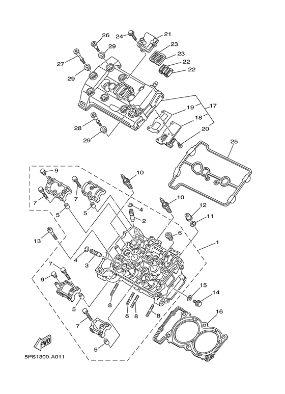 TDM900 Головка цилиндров