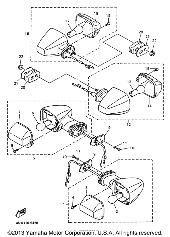 YZF600RJ Поворотники