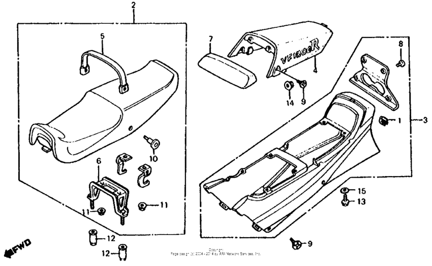Seat + rear cowl