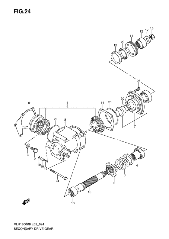 Secondary drive gear