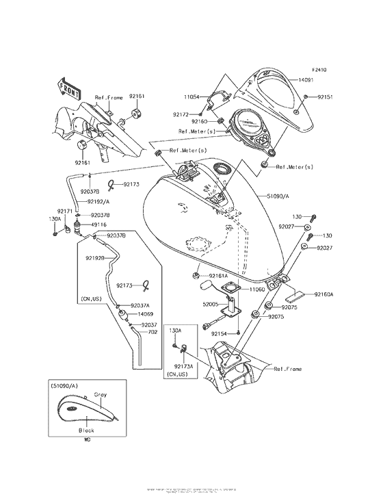 VN900 Топливный бак