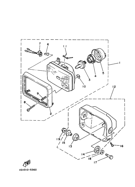 Headlight assy
