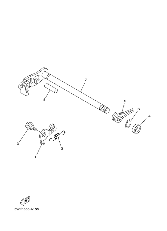 XT125R Вал переключения