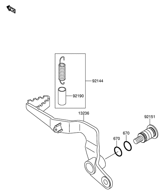 RM65 Педаль тормоза