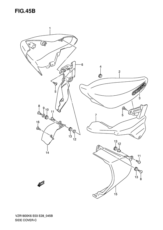 VZR1800 Боковая крышка