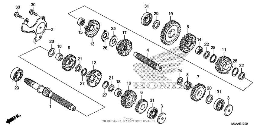 VT750C2B Трансмиссия 1