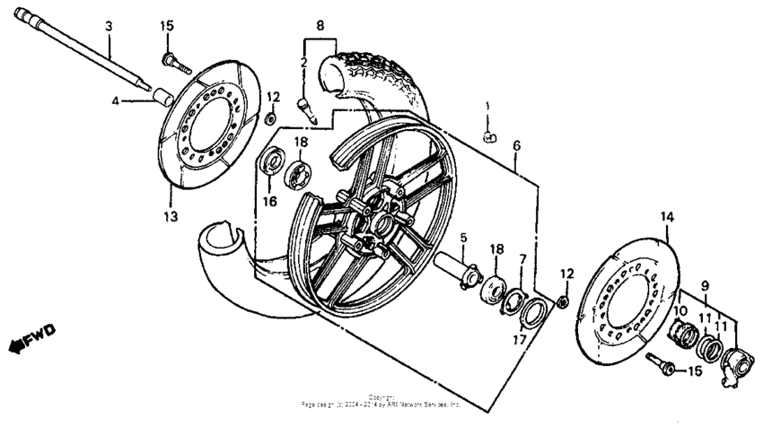 Front wheel 84