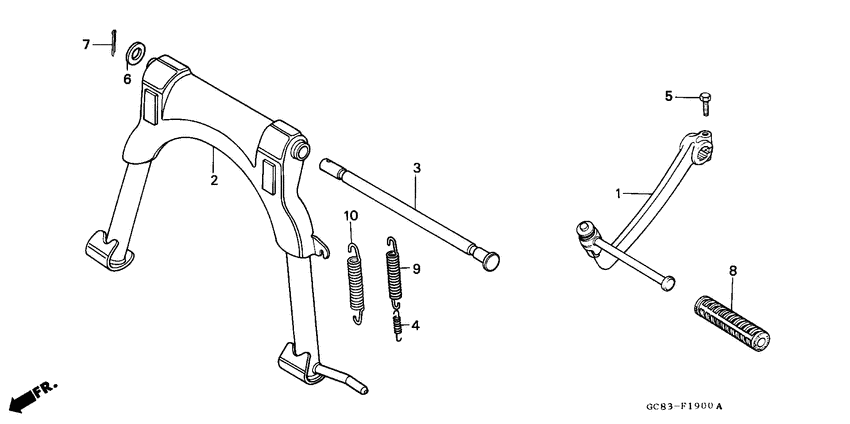 Stand/kick starter arm