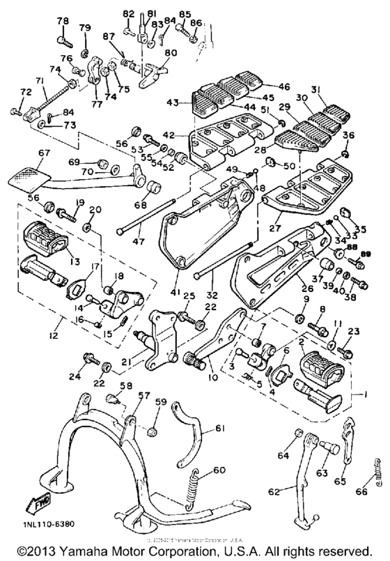XVZ13DSC Подножки