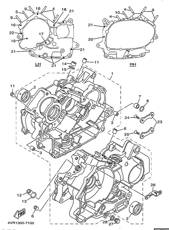 XVS650 Картер двигателя