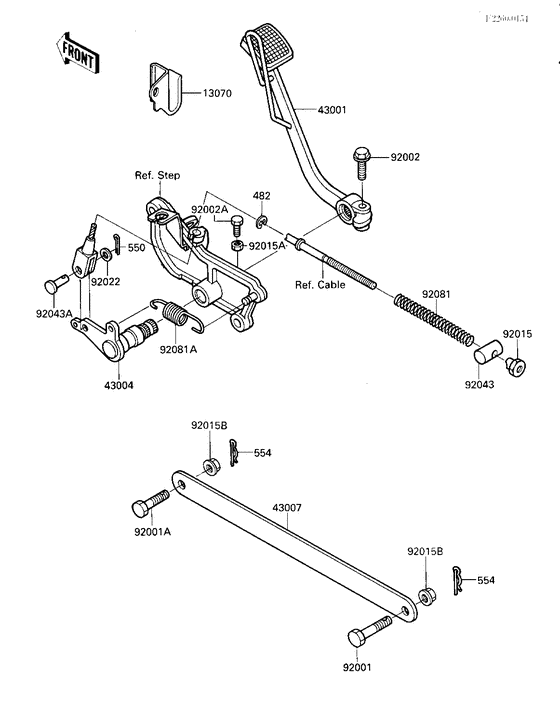 KZ1000 Педаль тормоза