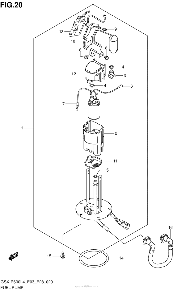 GSX-R600 Топливный насос