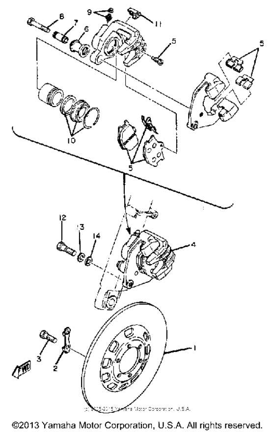 Front brake - caliper