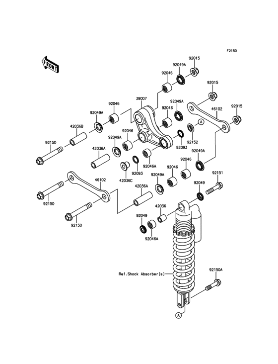 KX100 Задняя подвеска