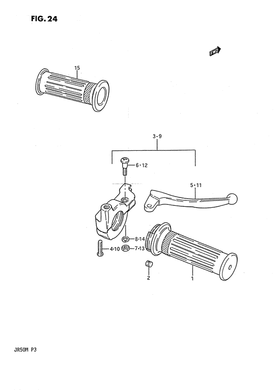 JR50 Зажим рукоятки