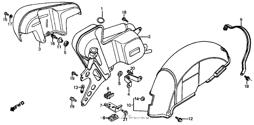 Rear fender + muffler