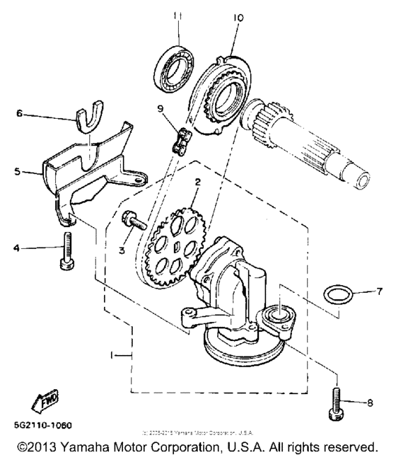 XJ700S Масляный насос