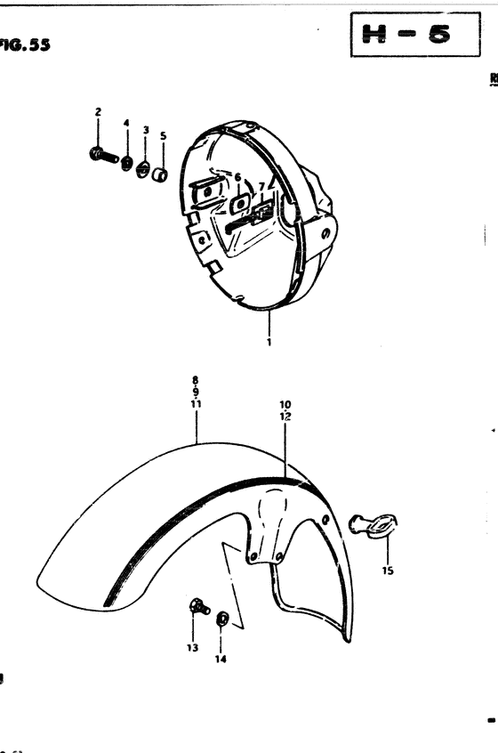 GS850 Front fender - headlamp housing