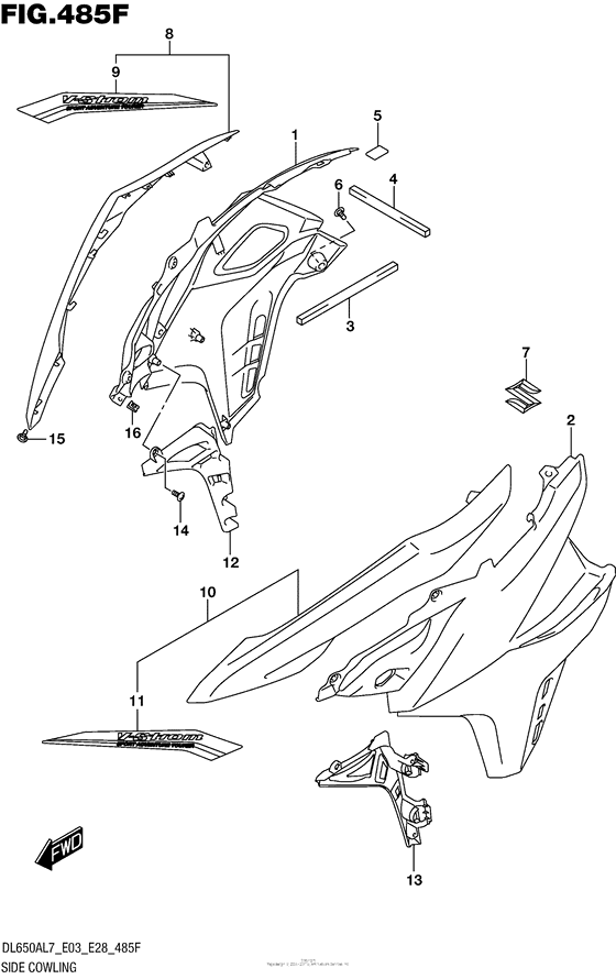 Side Cowling (Dl650Al7 E33) (For Yvb,yww)