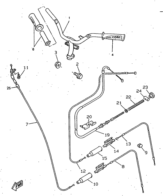 CW50RSX Steering handle. cable