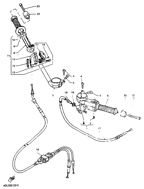 Steering handle. cable