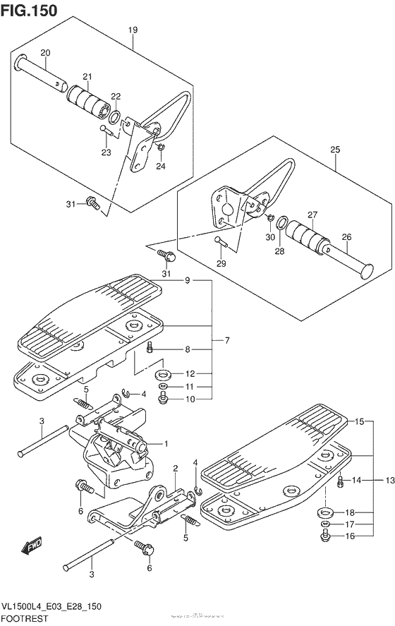 Footrest (Vl1500Bl4 E28)