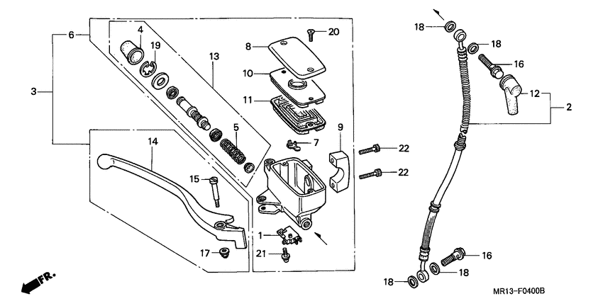 Fr. brake master cylinder