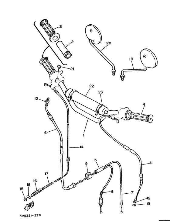 Steering handle. cable