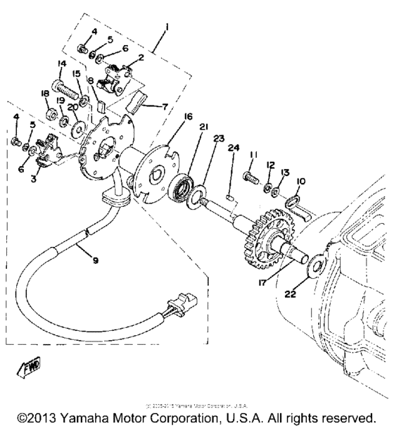 Contact breaker- governor