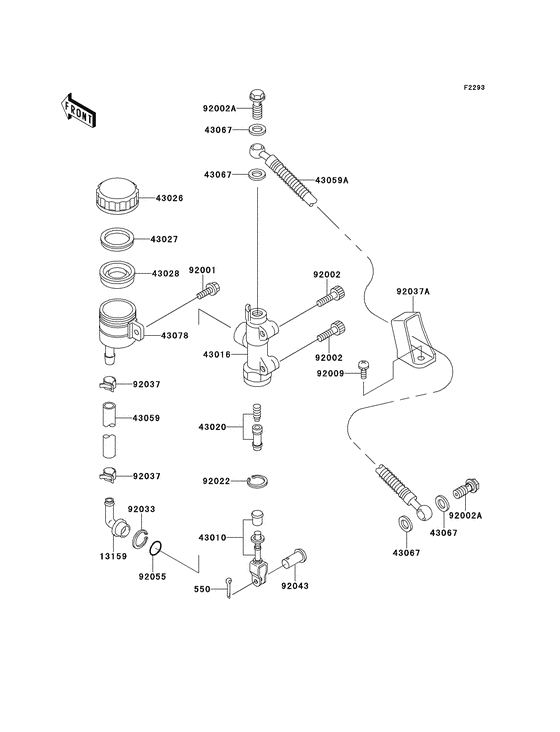 ZX1100 Задний тормозной цилиндр