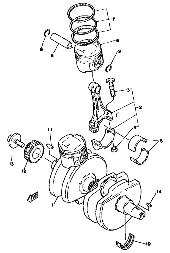 Crank piston
